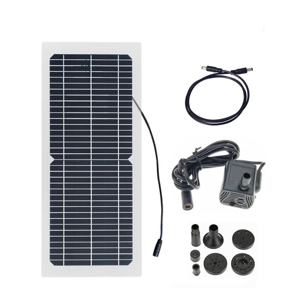 (10W With Water Pump) 12V 10W Solar Panel With Brushless Dc Water Pump Landscape Pool Garden Fountain Decoration Aquarium Circulating Sprinkler 9361511398613