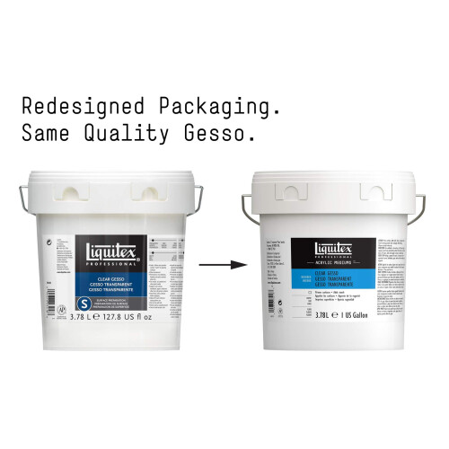 Liquitex Professional Gesso Surface Prep Medium  3.78L (128-oz)  Clear 1
