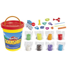 Play-doh Scassed Creative Challenge Set avec 4 activites pour les enfants 5 ans et plus de 30 cartes de defi Mega Can avec 8 couleurs composees d