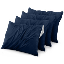 Utopia Bedding Waterproof Pillow Protector Zippered (4 Pack) Standard Navy - Bed Bug Proof Pillow Encasement 20 x 26 Inches