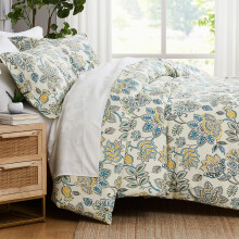 Southshore Fine Living Inc. Wanderlust Collection Oversized Twin Mattress Comforter Set Down Alternative Boho Bedding Victorian Prints Twin/XL C