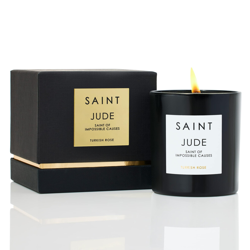 Bougie parfumée SAINT Jude avec pièce de prière et huile sacrée Bougie d'aromathérapie au soja et à la noix de coco Saint des causes impossibles