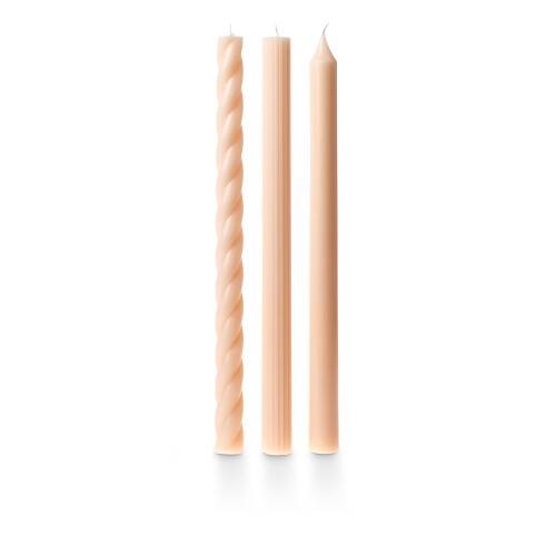 ILLUME Beautifully Done Unscented Assorted Candle Tapers 3-Pack  Blush Pink 2