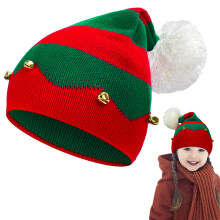 Cleacloud Elf Kalap gyerekeknek Karcsonyi Elf Kttt Kalap Karcsonyi Beanie Hat Kttt sapka gyerekeknek (1-6 ves korig) Zld