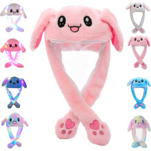 umbresen Bunny Hat Ucho Pohybujc se skkac krlic klobouk Vtipn roztomil plyov cepice se zvrtky s tlapkami pro deti eny Dvka Party Vnoce