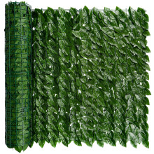 iCover Knstlicher Efeu-Sichtschutz fr Zaun, 150 x 390 cm, verstrkte Verbindung, verhindert das Abfallen von Blttern, knstliche Heckenpaneele, gr