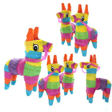 GIFTEXPRESS 6er-Pack 4 x 7 Zoll Mini-Esel-Pi?ata, kleine Regenbogen-Lama-Pi?ata f?r Geburtstage, Cinco de Mayo, Fiestas, Dekorationen, Partygeschenke