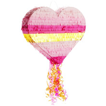 Sparkle and Bash Rosa Zugschnur-Herz-Pinata fr Mdchen-Geburtstagsparty-Dekorationen, rosa und goldenes Ombre-Design, klein, 40,6 x 33 x 7,6 cm