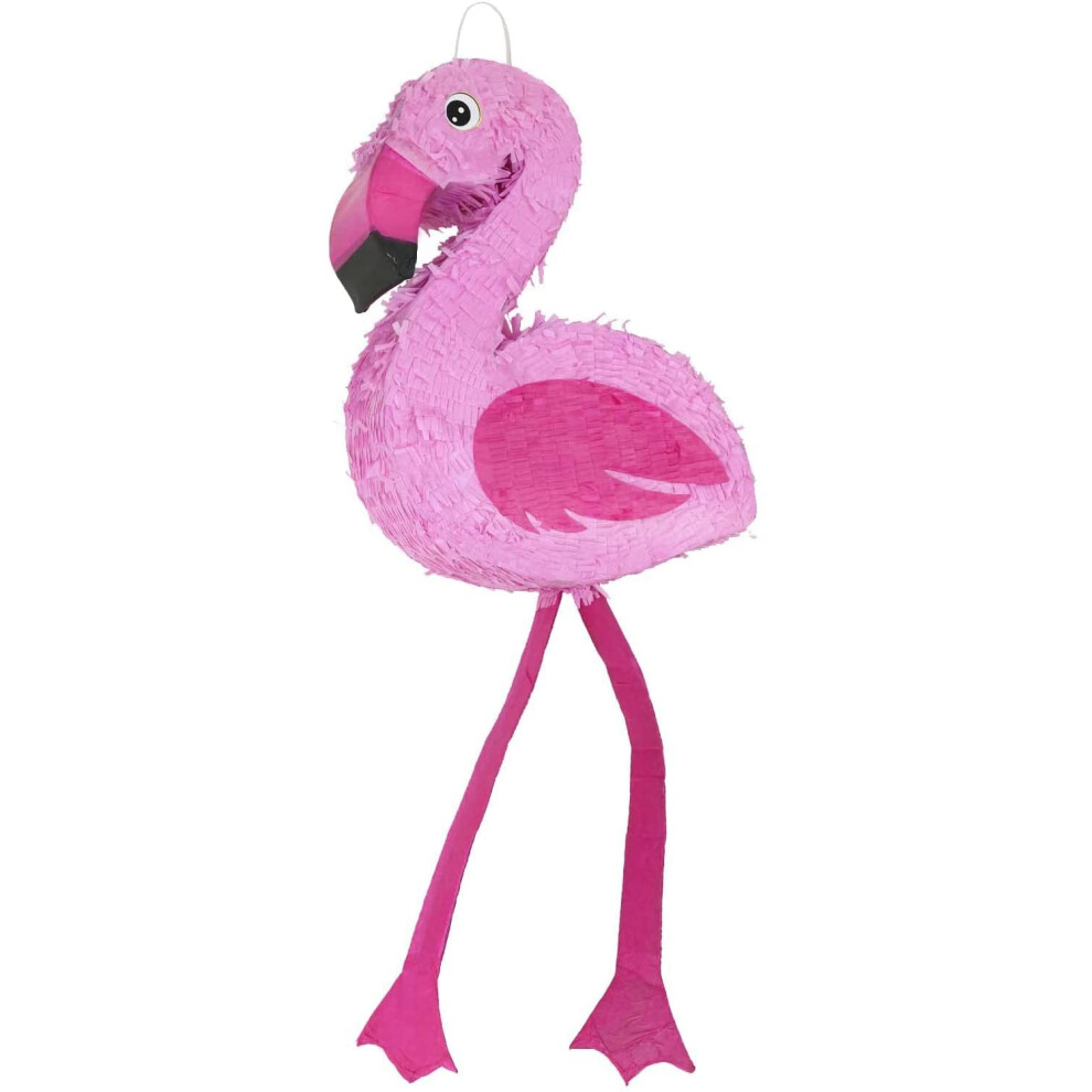 Pinata flamant rose de 40 cm, décoration de fête hawaïenne tropicale, pour anniversaire d'enfant. Décorations de fêtes, cadeaux de fête (40 x 33