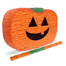 Halloween-Krbis-Piata mit Stab, 43,2 x 25,4 cm, perfekt fr Halloween-Party-Dekorationen, Foto-Requisite, Oktober-Geburtstag, lustig und gruselig