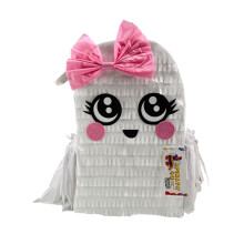 APINATA4U Leuke Ghost Pinata voor kinderen Roze Strik Halloween Feestartikelen Meisjes Verjaardag Viering Pinata Kawaii Ghost Party Decor Kinder Hall