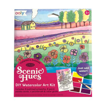Ooly Scenic Hues D.I.Y. Kit de arte em aquarela - flores e jardins (conjunto de 17 peas)