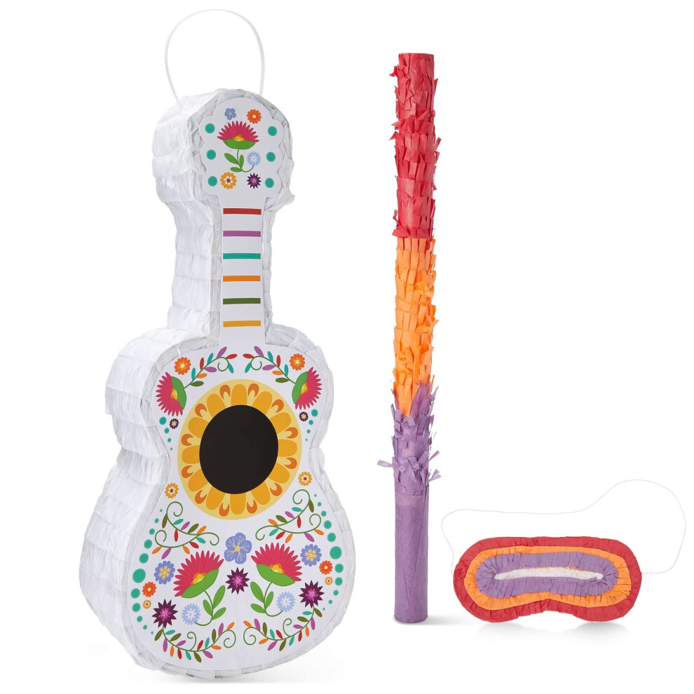 Lot de 3 pi   atas     motif floral avec b   ton et bandeau pour anniversaire d'enfants     l'occasion du Cinco de Mayo (43 x 25 x 7,6 cm)