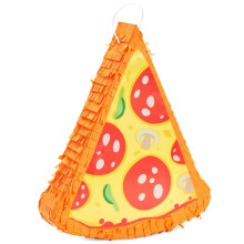 BLUE PANDA Pizza-Pi   ata     Tischdekoration f   r Geburtstagspartys mit Essensthema (klein, 41,9 x 34,3 x 7,6 cm)