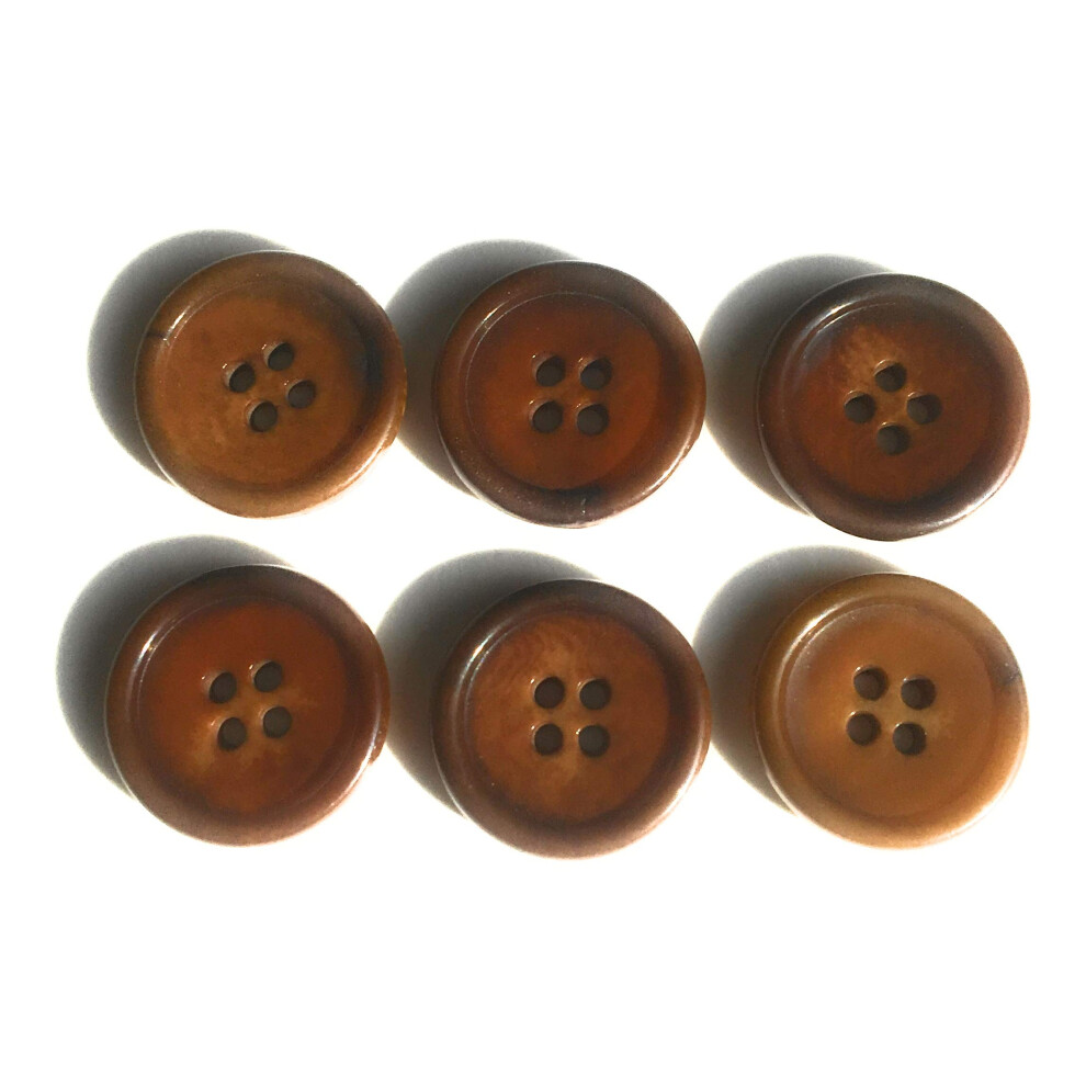 Lot de 6 boutons marron marbr   s - 7/8'', boutons     coudre sur mesure     4 trous pour vestes, blazers, vestes et manteaux de sport