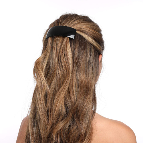 France Luxe Rectangle Volume Barrette - Black 2
