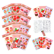TINYMILLS Strawberry Coloring Book Set with 12 Coloring Books and 48 Crayons Strawberry Birthday Party Supplies Favor Bag Filler Carnival Prizes