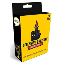 MilkToast Brands Offensive Crayons Holiday Edition - Funny Gag Gift for White Elephant Office Parties Secret Santa Snarky Adult Humor Sarcastic Ch