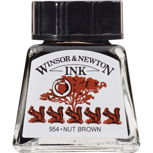Winsor & Newton piirustusmuste 14 ml pullo p   hkin   nruskea