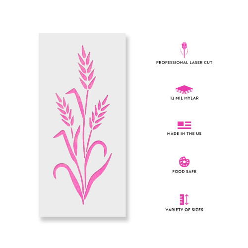 Wheat Stencil - Small Bread Stencils Surdegs Stencil Wheat Stencil Brd Stencil Wheat Stencils 1