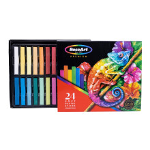 RoseArt Premium 24 stuks lange zachte pastelstiftset voor professionals - pigmentrijke pastelstiften op ware grootte, levendige kleuren