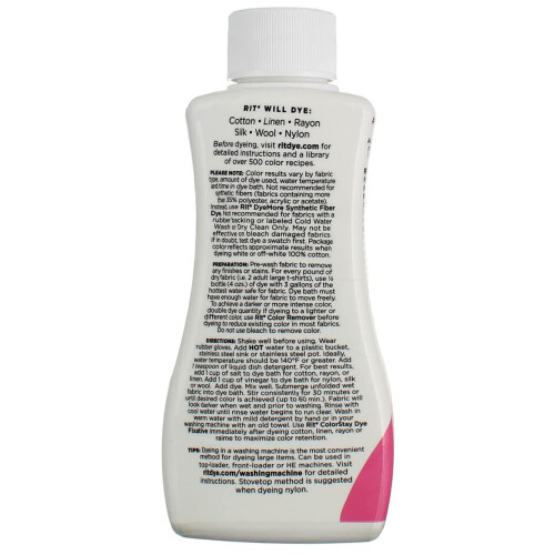 Rit Dye Liquid 8 Unces Fuchsia 8-88120 (3-pack) 2
