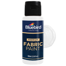 BLUEBIRD Farba na textil biela 3,4 fl oz Permanentn    farby na textil na oblecenie a cal   nenie n   bytku