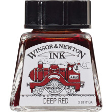 Encre     dessin rouge fonc    Winsor & Newton, flacon de 14 ml, acrylique
