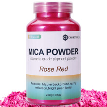 Micapoeder 7,05 OZ? 200 g? Rose Red Mica Poeder Pigment voor Epoxyhars? Lipgloss? Verf? Kleurstof? Zeep maken? Nagellak Kaarsen maken Badbommen (Rose