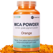 Mica Powder 7.05oz? 200g? Pigmento de polvo de mica naranja para resina epoxi? Lip Glous?