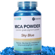 Micapoeder 7,05 OZ? 200 g? Hemelsblauw mica poederpigment voor epoxyhars? Lipgloss? Verf? Kleurstof? Zeep maken? Nagellak Kaarsen maken Badbommen (he