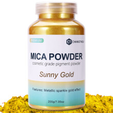 Micapoeder 7,05 OZ? 200 g? Sunny Gold Mica Poeder Pigment voor Epoxyhars? Lipgloss? Verf? Kleurstof? Zeep maken? Nagellak Kaarsen maken Badbommen (Su