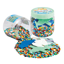 Hama Beads 2053 4K Beads and 3 Pegboards in Tub Green