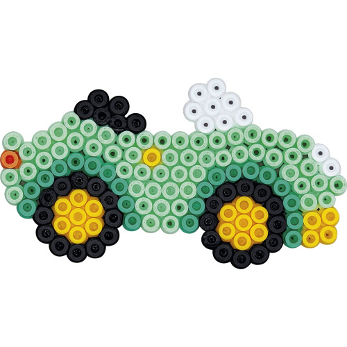 Hama Hama Beads 2053 4K Perlen und 3 Stiftplatten in Dose, Gr   n 2