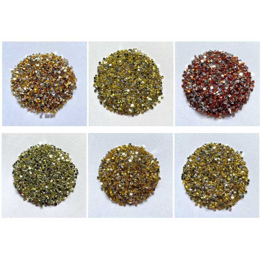 Cateared Punte Di Cristallo Quadrate Con Strass Per Pittura A Diamante 6 Colori 10000 Pezzi Punte Di Ricambio Per Pittura A Diamante (Giallo)-image