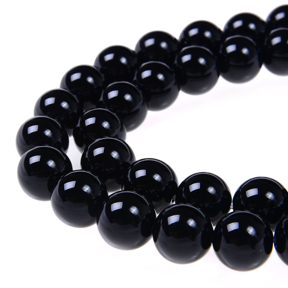 PLTbeads Superbes perles en pierres pr   cieuses naturelles en vrac, rondes et lisses, environ 39,4 cm, pour la fabrication de bijoux (8 mm, lapis-