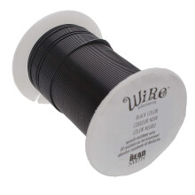 The Beadsmith Wire Elements, 18-as, lakkozott, homlyosodsnak ellenll rzhuzal kszerksztshez, 10 yardos 9,14 mteres ors (fekete sznu)
