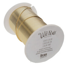 The Beadsmith Wire Elements, 28-as mretu, lakkozott, foltossgnak ellenll rzhuzal kszerksztshez, 40 yard 36,58 mteres ors (arany sznu)