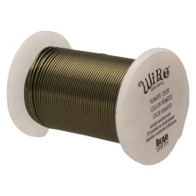 The Beadsmith Wire Elements, 18-as mretu, lakkozott, homlyosodsnak ellenll rzhuzal kszerksztshez, 10 yardos 9,14 mteres ors (hematit szn
