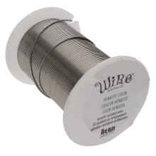 The Beadsmith Wire Elements, 28-as mretu, lakkozott, szennyezodsnek ellenll rzhuzal kszerksztshez, 40 yardos 36,58 mteres ors (hematit sz