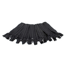 Cremallera n.    3 de 23 cm para falda y vestido, parte inferior cerrada, color negro (paquete de 12 cremalleras)