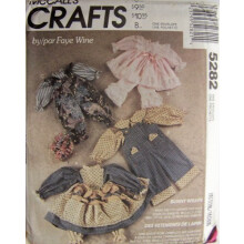 McCall's Crafts Pattern 5282 ~ Bunny Wraps Bunny Rabbit gardrb csomag, Faye Wine