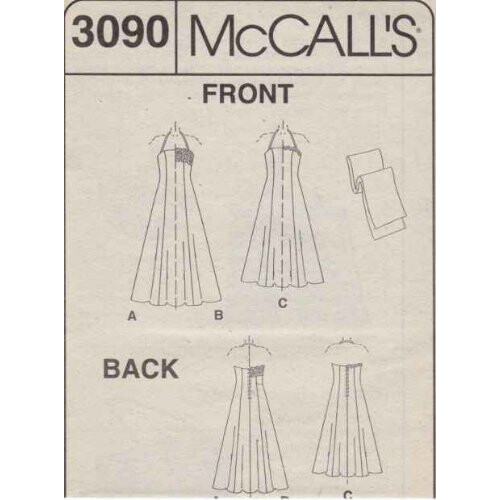 McCall's Sewing Pattern 3090 Misses ????e?? 12-18 ??ad??? F??e?a ?e F??sta ?a? Halter ??a ?p?s??? ???? 2