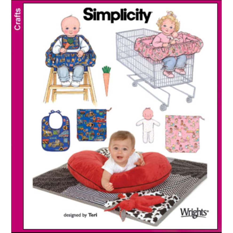 Simplicity 4225 Babyaccessoire naaipatroon voor babyjongen en -meisje van Teri,       n maat