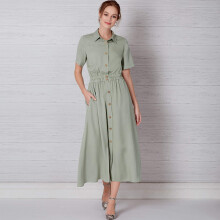 New Look Sewing Pattern N6651 Misses' Button Front Dress with Elastic Waist  Paper  Various  A (10-12-14-16-18-20-22)  UN6651A