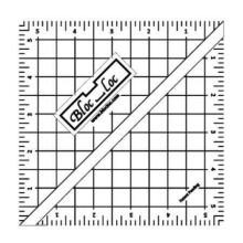 Bloc Loc Halbquadratisches Dreieckslineal aus Acryl, 5,5 Zoll