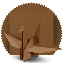 IOOLEEM Origami Paperi 200 Arkkia Ruskea Origami Paperi 6 tuumaa Neli    Kaksipuolinen V   rillinen paperi.