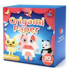 IOOLEEM Origami-paperi 1000 arkkia 20 v   ri    Origami-paperi 6 tuuman neli    kaksipuolinen v   rillinen paperi.