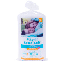 Fairfield Poly-Fil Extra-Loft Quilt Batting, Premium Polyester voor Quilting, Geschikt voor Lapdekens en King-Sized Projecten