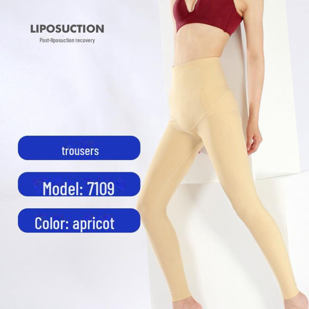 (apricot, Extra Small) High-Waist Thigh Shaping Pants: Post-Liposuction, Postpartum Compression Trousers